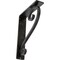 Ekena Millwork Edwards Wrought Iron Bracket, (Triple center brace), Antiqued Silver 2"W x 7 1/2"D x 10"H BKTM02X07X10TEDASV - alternate 1